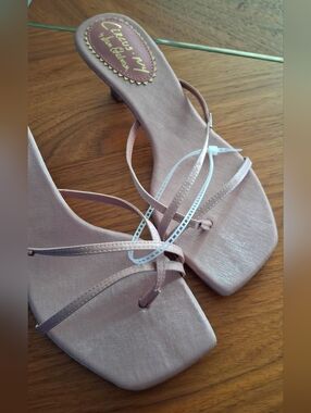 Circus by Sam Edelman Blush Strappy Kitten Heel Sandals